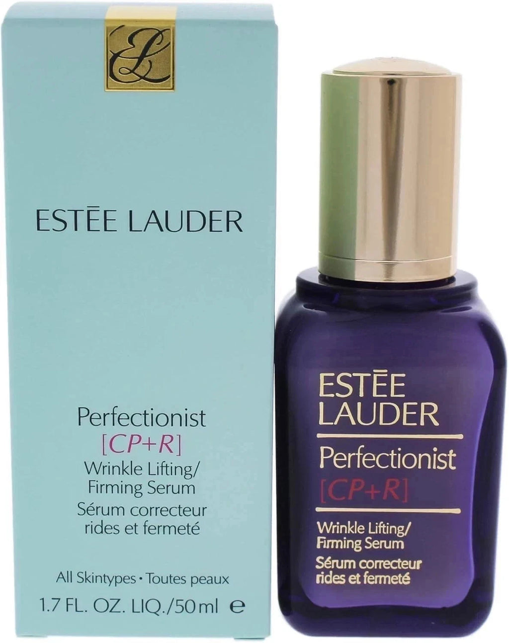 Estée Lauder Perfectionist [CP+R] serum bottle and packaging on a white background